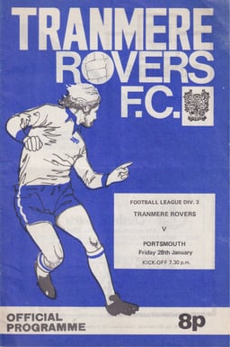 Tranmere Rovers v Portsmouth Match Programme 1977-01-28